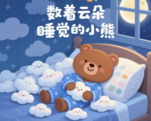 数着云朵睡觉的小熊