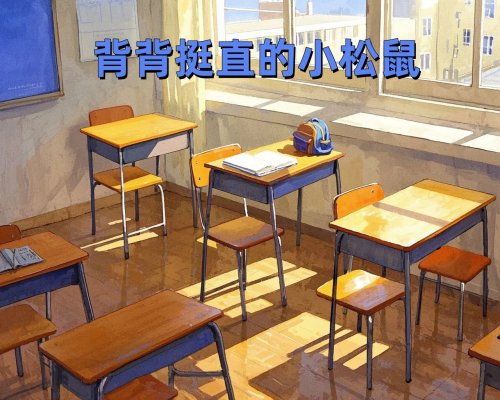 背背挺直的小松鼠