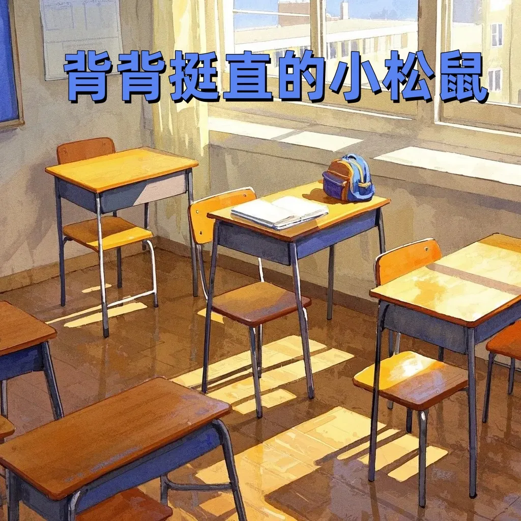 背背挺直的小松鼠
