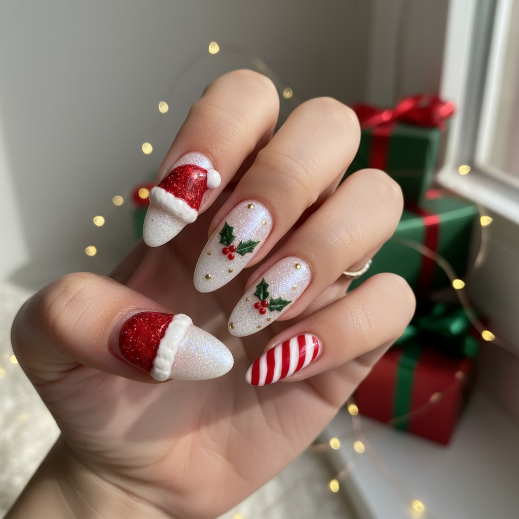 Christmas Themed Nail Art
