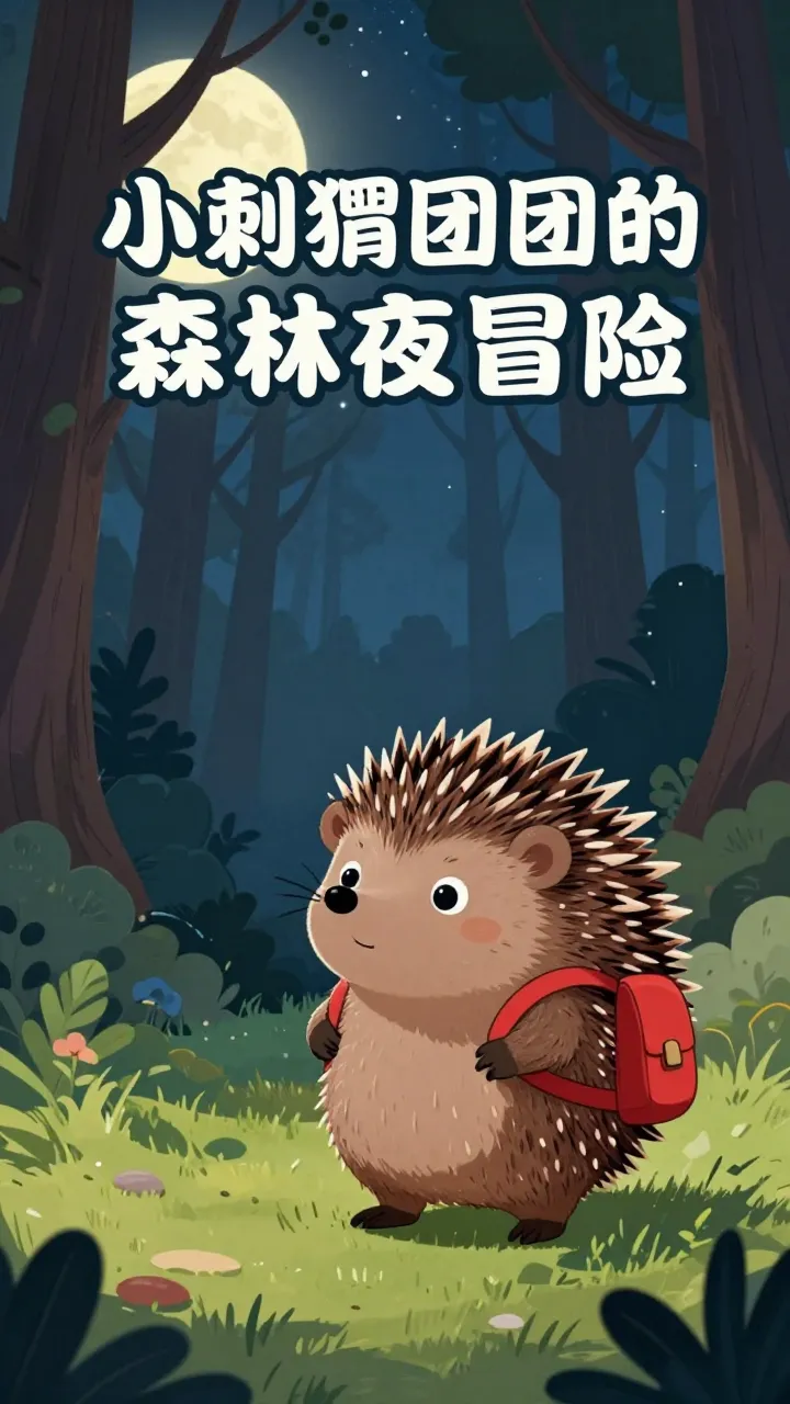 小刺猬团团的森林夜冒险