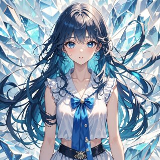 蓝发少女