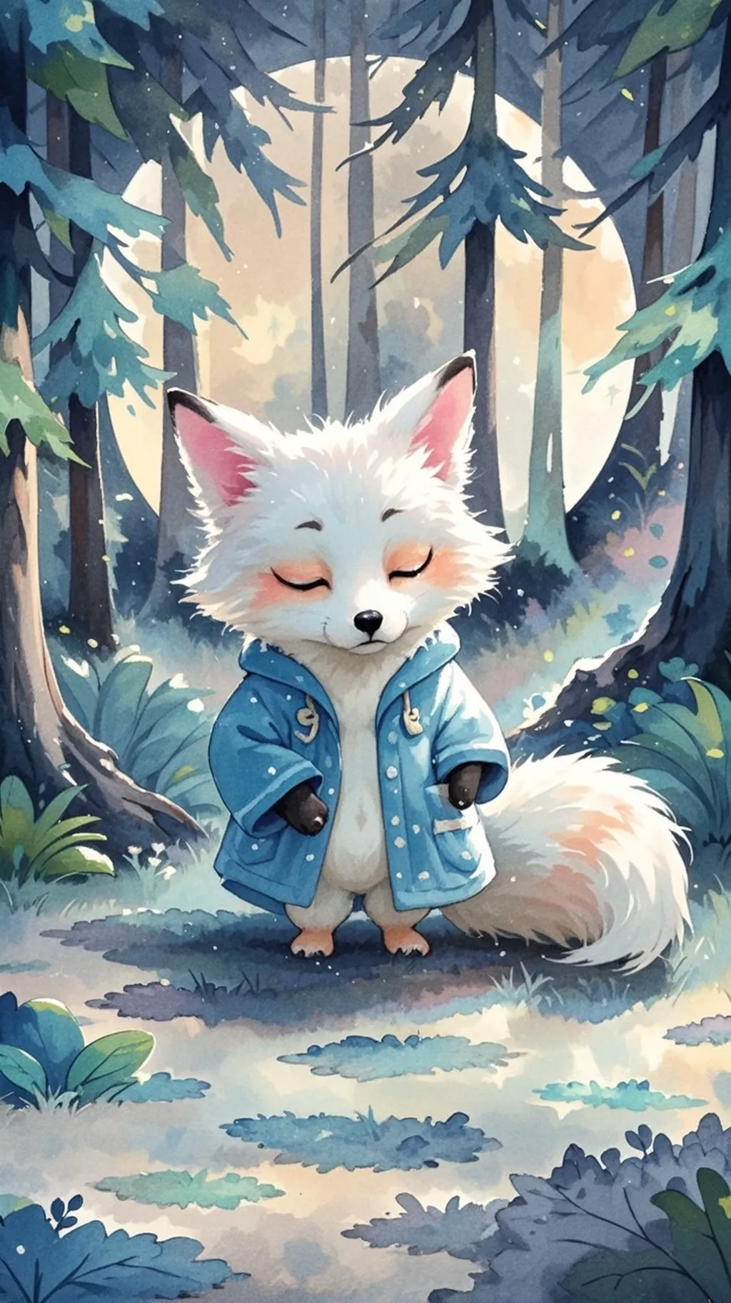 月光森林里的小狐狸噗噗